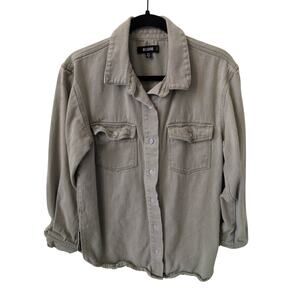 Missguided Sage Khaki Midlength Shacket size 6